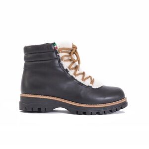 NEW ATELIERS Black Leather Wesson Winter Boots